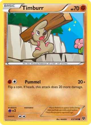 Timburr #65 · XY Pokémon card