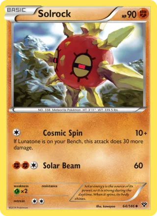 Solrock #64 · XY Pokémon card