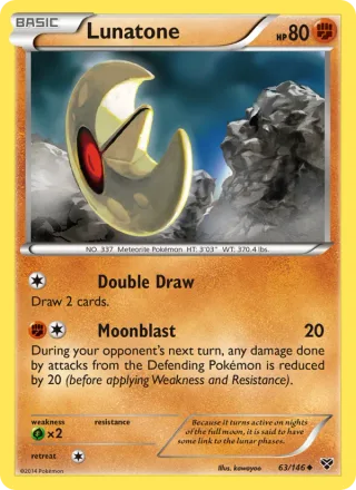 Lunatone #63 · XY Pokémon card