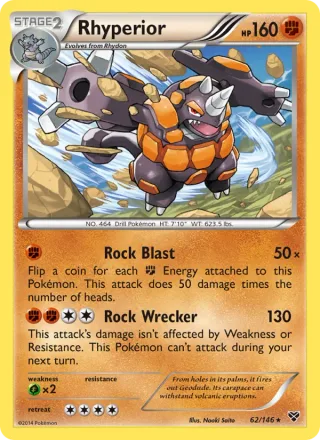 Rhyperior #62 · XY Pokémon card