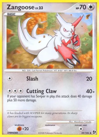 Zangoose #59 · Great Encounters Pokémon card