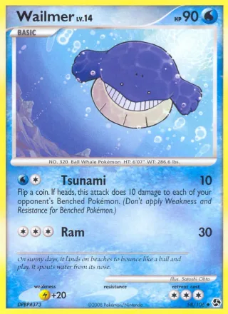 Wailmer #58 · Great Encounters Pokémon card