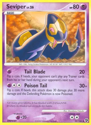 Seviper #52 · Great Encounters Pokémon card