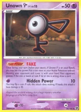 Unown F · Great Encounters Pokémon card