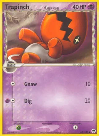 Trapinch δ #68 · Dragon Frontiers Pokémon card