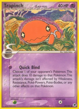 Trapinch δ #69 · Dragon Frontiers Pokémon card