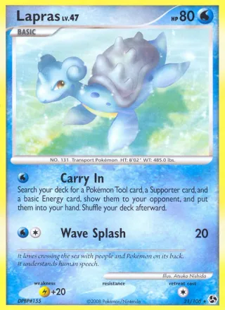 Lapras #21 · Great Encounters Pokémon card