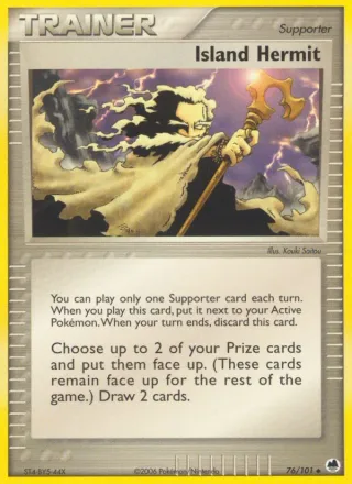 Island Hermit #76 · Dragon Frontiers Pokémon card