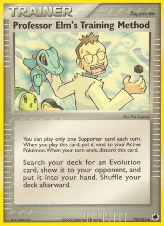 Professor Elm's Training Method #79 · Dragon Frontiers Pokémon card