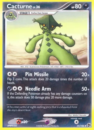 Cacturne #34 · Great Encounters Pokémon card