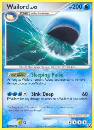 Wailord #30 · Great Encounters Pokémon card