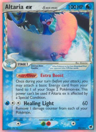 Altaria ex δ #90 · Dragon Frontiers Pokémon card
