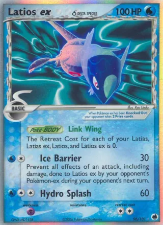 Latios ex δ #96 · Dragon Frontiers Pokémon card