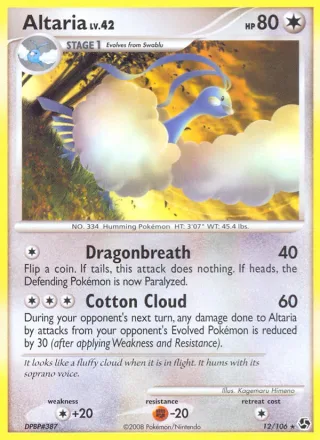 Altaria #12 · Great Encounters Pokémon card