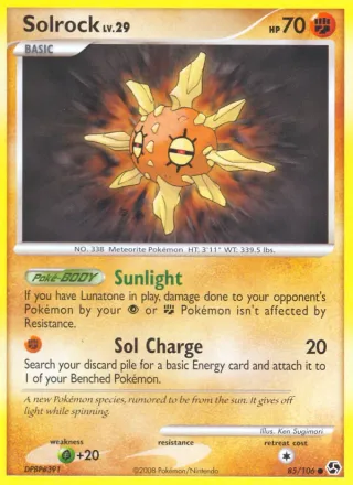 Solrock #85 · Great Encounters Pokémon card