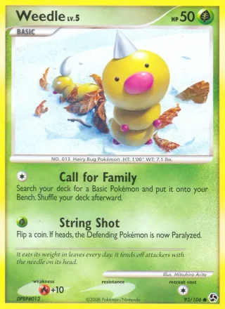 Weedle #93 · Great Encounters Pokémon card