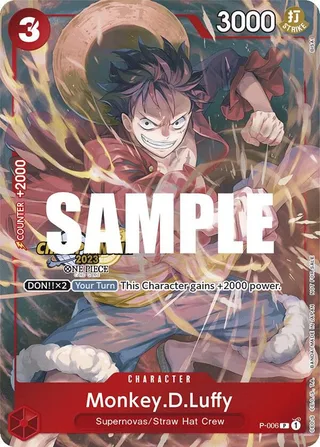 Monkey.D.Luffy (CS 2023 Celebration Pack) #P-006-cs-2023-celebration-pack · One Piece Promotion Cards One Piece card