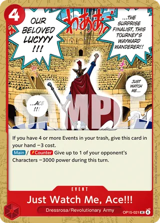 Just Watch Me, Ace!!! #OP15-021 · Adventure on Kami's Island One Piece card