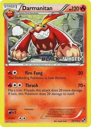 Darmanitan - 25/114 (Prerelease) #025 · BW Black Star Promos Pokémon card