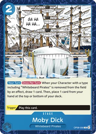 Moby Dick #OP08-056 · Two Legends Pre-Release Cards One Piece card