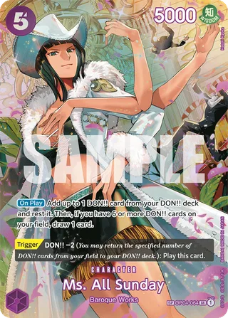 Ms. All Sunday (SP) #OP04-064-sp · Wings of the Captain One Piece card