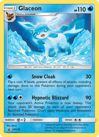 Glaceon #SM238 · SM Black Star Promos Pokémon card