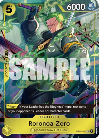 Roronoa Zoro (Illustration Box Vol.3) #OP07-113-illustration-box-vol-3 · One Piece Promotion Cards One Piece card