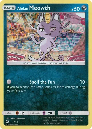 Alolan Meowth #10 · McDonald's Collection 2019 Pokémon card