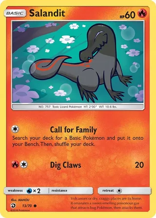 Salandit #13 · Dragon Majesty Pokémon card