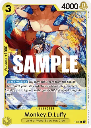 Monkey.D.Luffy (Pre-Release Tournament) #P-036-pre-release-tournament · One Piece Promotion Cards One Piece card