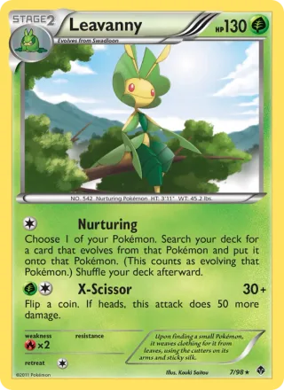Leavanny #7 · Emerging Powers Pokémon card