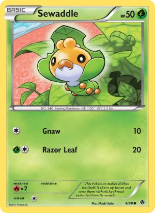 Sewaddle #4 · Emerging Powers Pokémon card