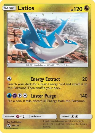 Latios #SM136 · SM Black Star Promos Pokémon card