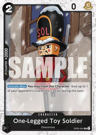 One-Legged Toy Soldier (Full Art) #OP05-081-full-art · Premium Booster -The Best- One Piece card