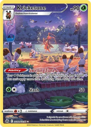 Kricketune #GG02 · Crown Zenith Galarian Gallery Pokémon card