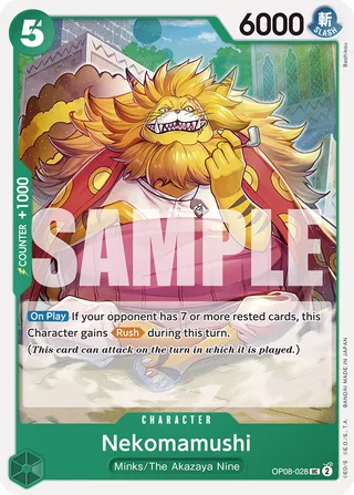 Nekomamushi #OP08-028 · Two Legends Pre-Release Cards One Piece card