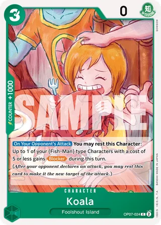 Koala #OP07-024 · 500 Years in the Future Pre-Release Cards One Piece card
