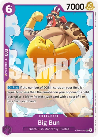 Big Bun #OP07-070 · 500 Years in the Future Pre-Release Cards One Piece card