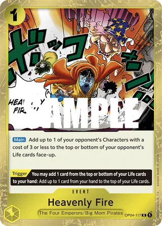 Heavenly Fire #OP04-117 · Kingdoms of Intrigue One Piece card