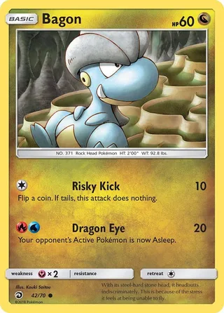 Bagon #42 · Dragon Majesty Pokémon card
