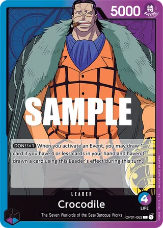 Crocodile #OP01-062 · Romance Dawn One Piece card