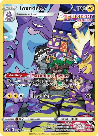 Toxtricity #GG09 · Crown Zenith Galarian Gallery Pokémon card