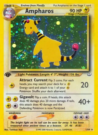 Ampharos #1 · Neo Revelation Pokémon card
