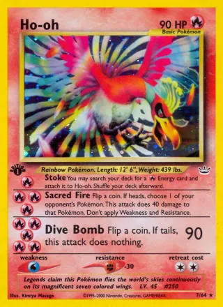 Ho-oh #7 · Neo Revelation Pokémon card