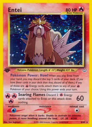 Entei #6 · Neo Revelation Pokémon card