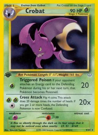 Crobat #4 · Neo Revelation Pokémon card