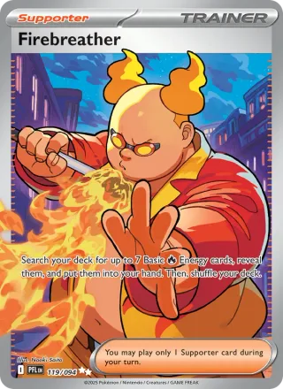 Firebreather #119 · Phantasmal Flames Pokémon card