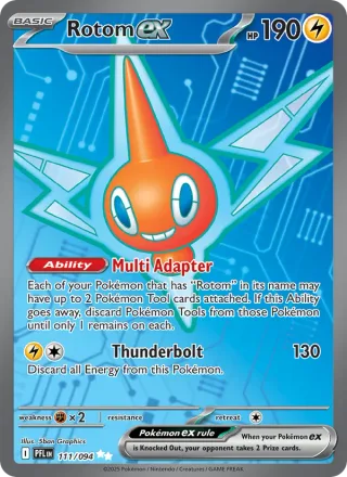 Rotom ex #111 · Phantasmal Flames Pokémon card