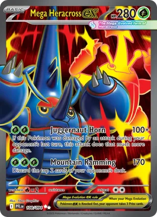 Mega Heracross ex #108 · Phantasmal Flames Pokémon card