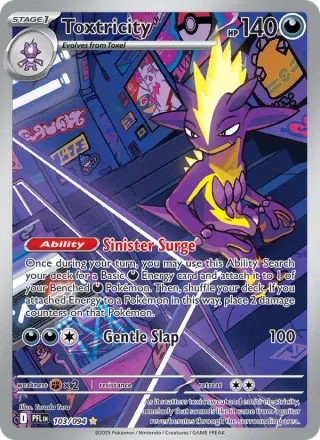 Toxtricity #103 · Phantasmal Flames Pokémon card